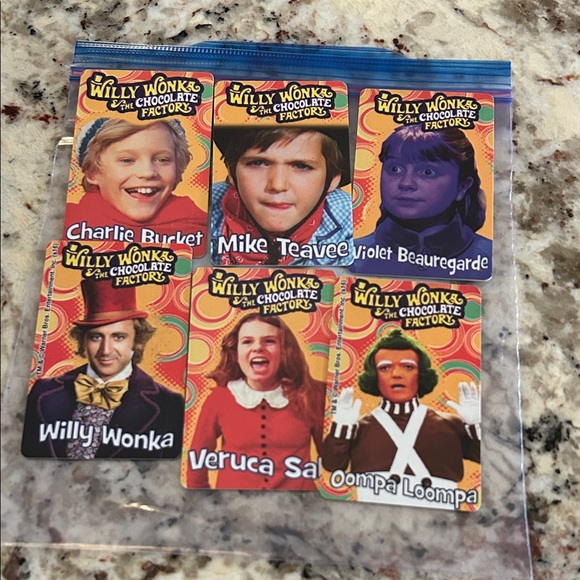 Other - Willy Wonka Character Cards Set